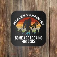 Not All Who Wander Are Lost Disc Golf Bigfoot Sasquatch Coaster thumb 0