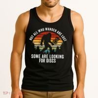 Not All Who Wander Are Lost Disc Golf Bigfoot Sasquatch Tank Top thumb 3