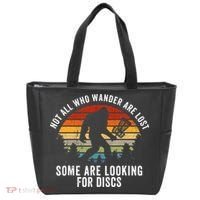Not All Who Wander Are Lost Disc Golf Bigfoot Sasquatch Tote Bag thumb 0