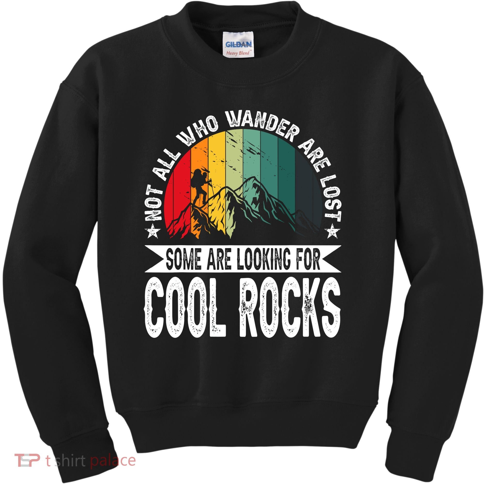 Not All Who Wander Are Lost Some Are Looking For Cool Rocks Kids Sweatshirt