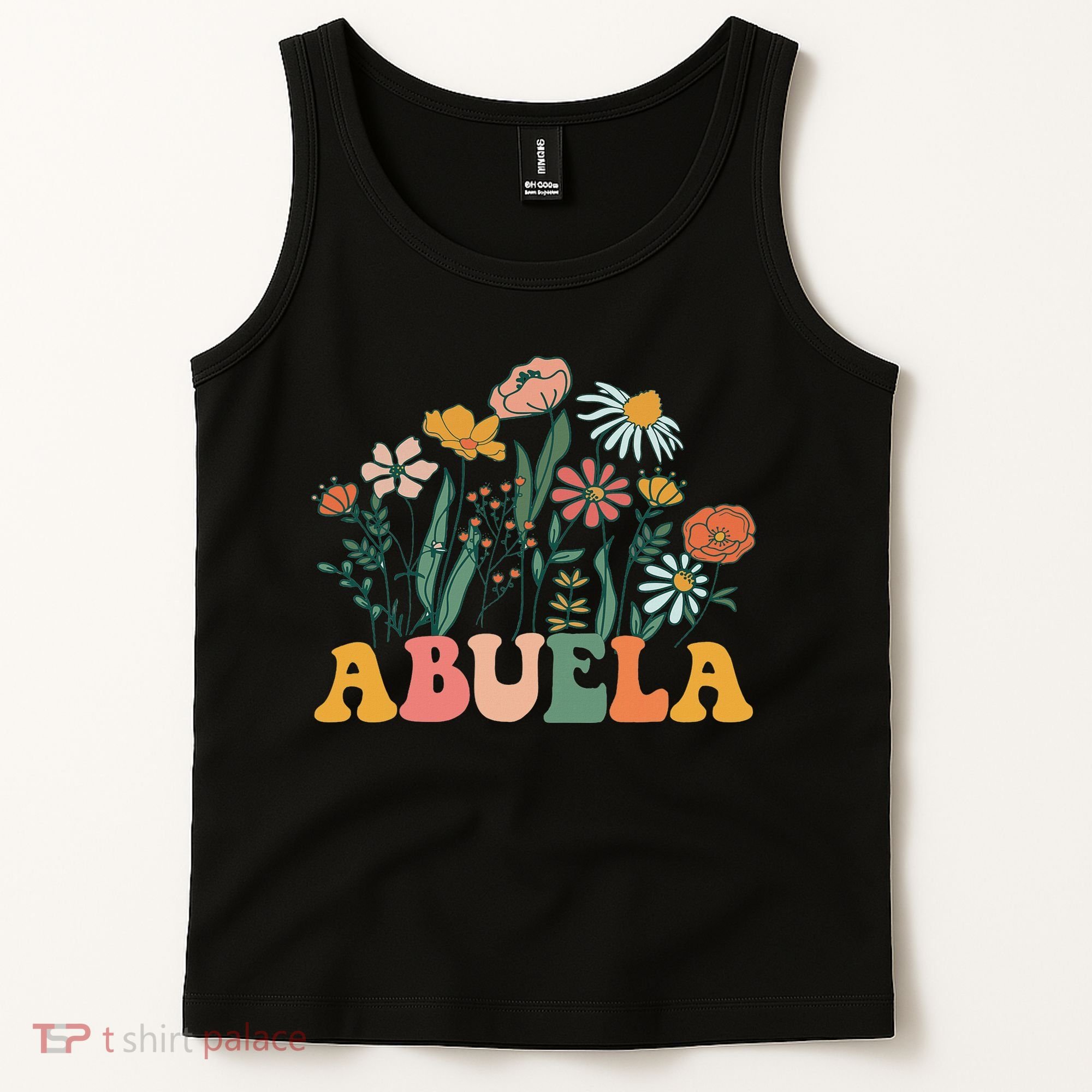 New Abuela Wildflower First Birthday & Baby Shower Tank Top
