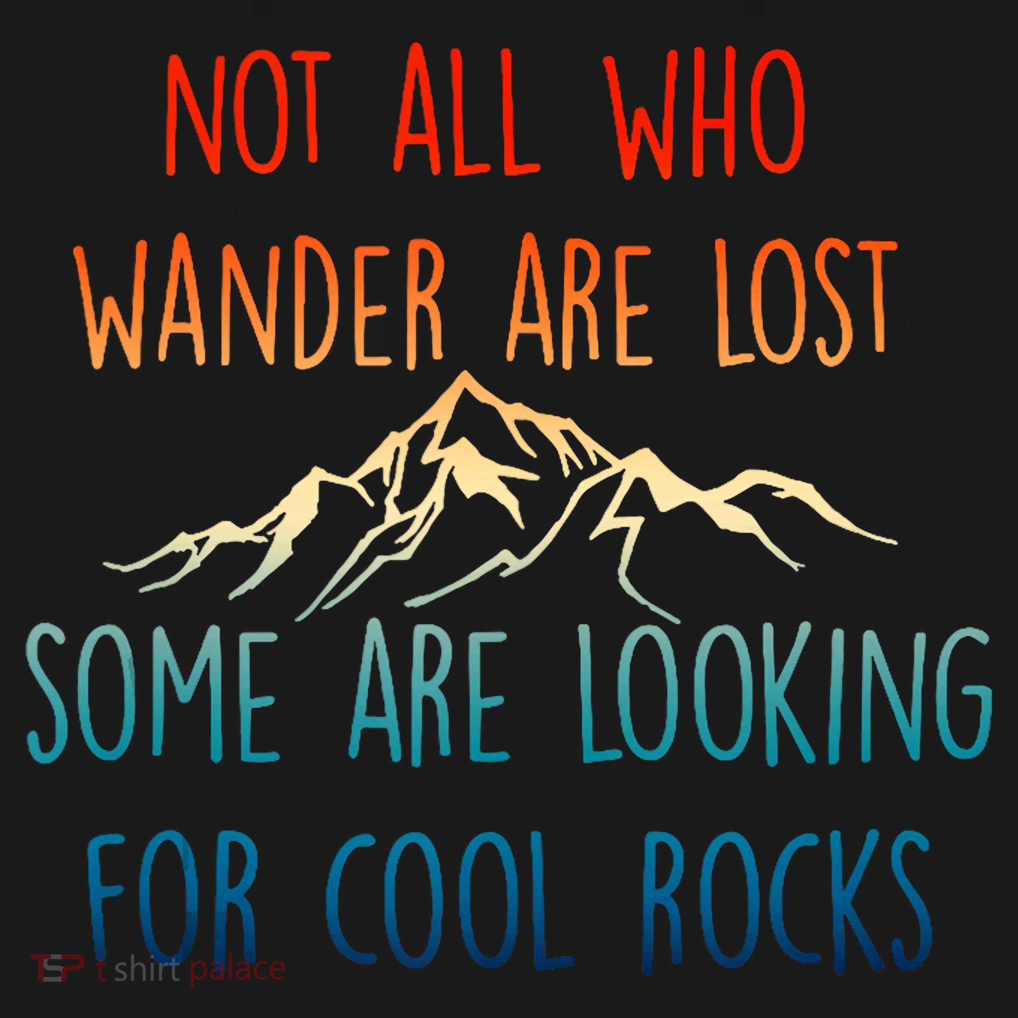 Not All Who Wander Are Lost Some Are Looking For Cool Rocks Sweatshirt