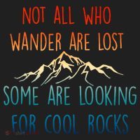 Not All Who Wander Are Lost Some Are Looking For Cool Rocks Golf Towel thumb 3