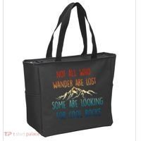 Not All Who Wander Are Lost Some Are Looking For Cool Rocks Tote Bag thumb 2