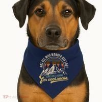 Not All Who Wander Are Lost Some Are Looking For Cool Rocks USA-Made Doggie Bandana thumb 1