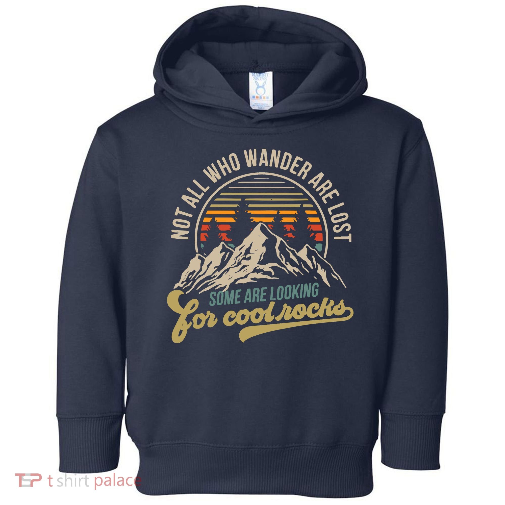 Not All Who Wander Are Lost Some Are Looking For Cool Rocks Toddler Hoodie