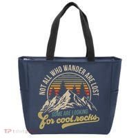 Not All Who Wander Are Lost Some Are Looking For Cool Rocks Tote Bag thumb 0