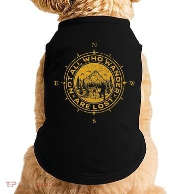 Not All Who Wander Are Lost Compass Doggie Tank