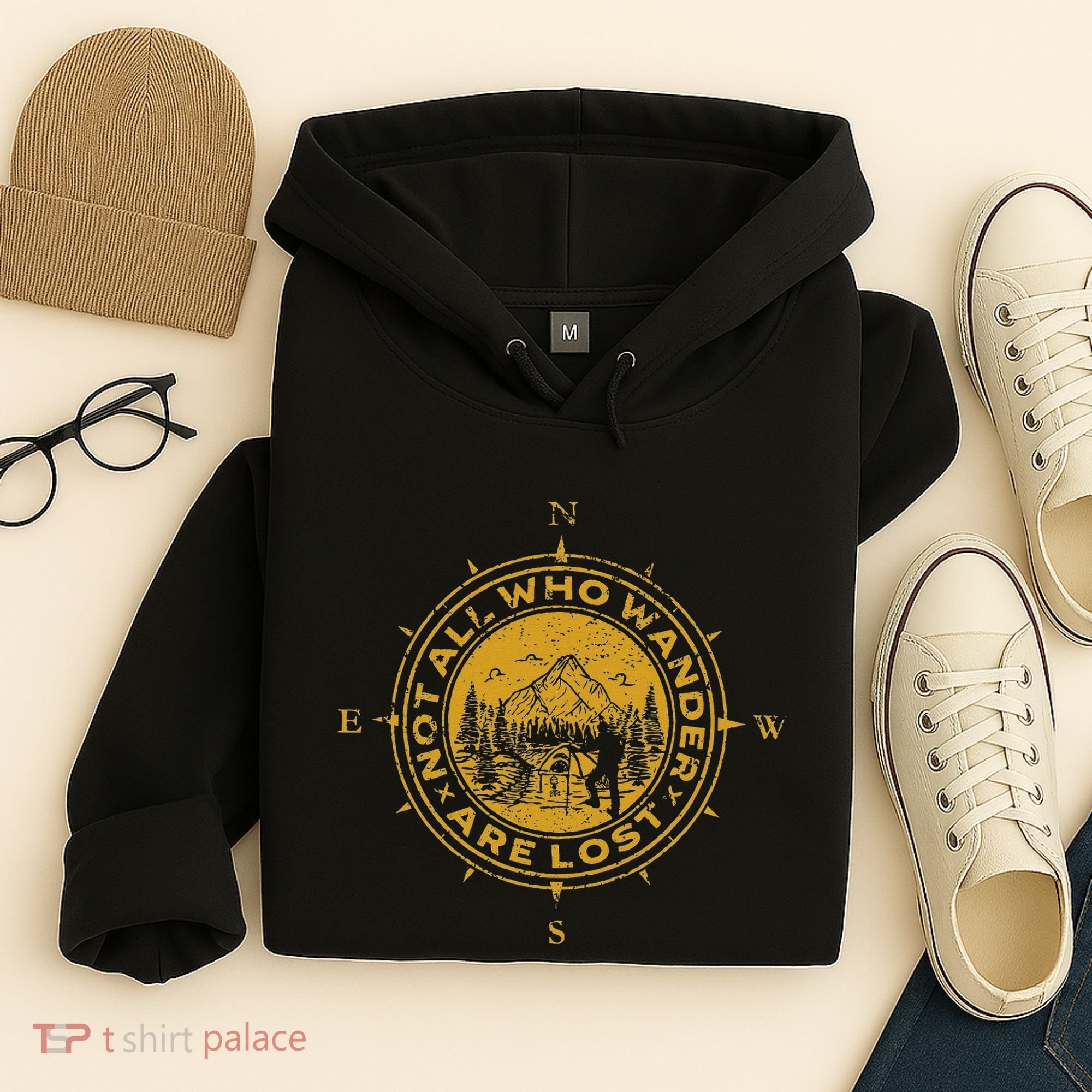 Not All Who Wander Are Lost Compass Hoodie