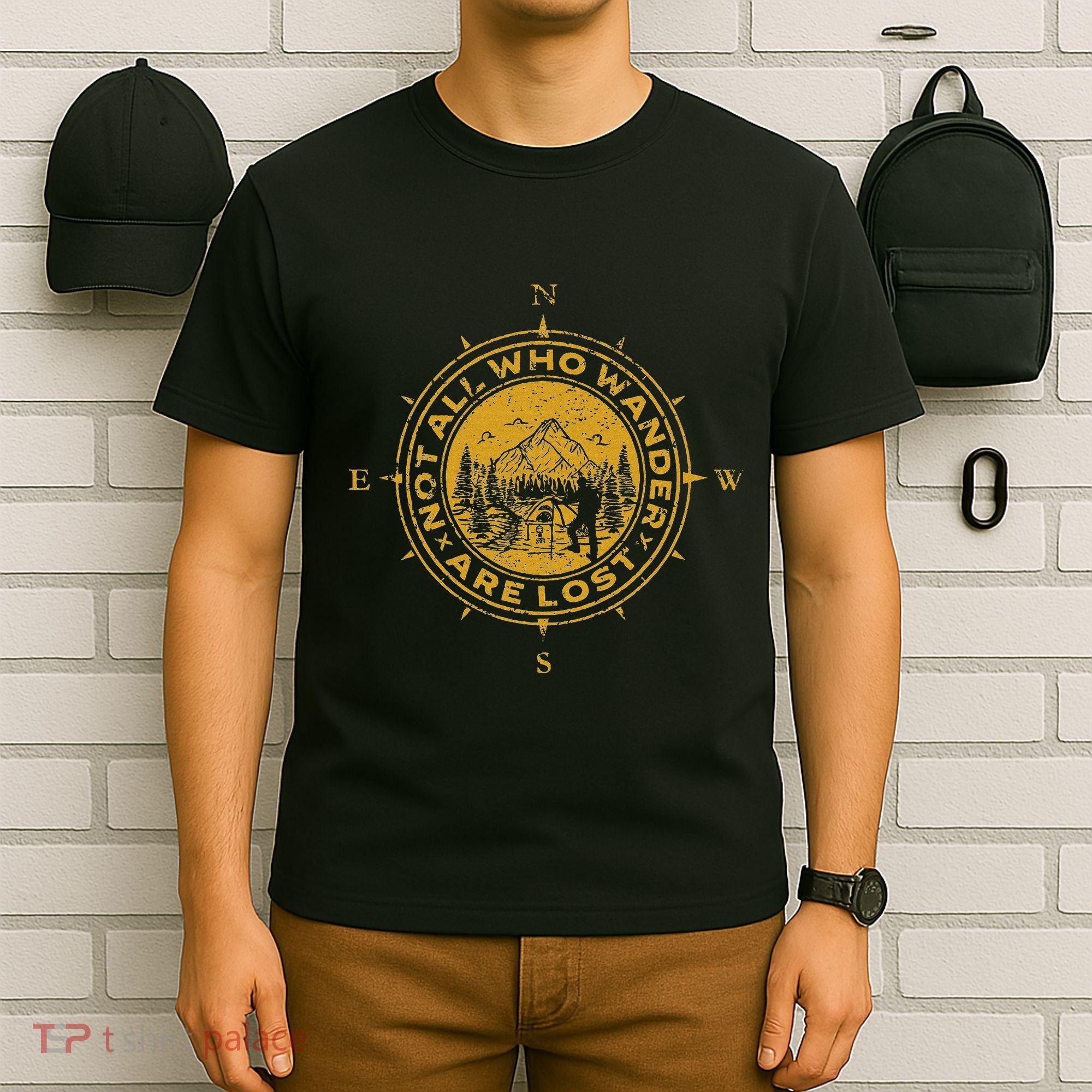 Not All Who Wander Are Lost Compass T-Shirt