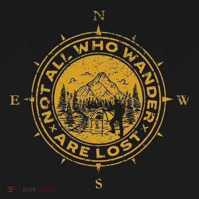 Not All Who Wander Are Lost Compass Tall Hoodie