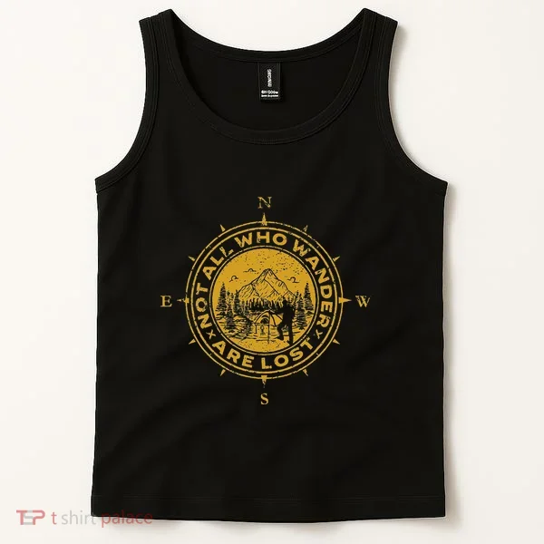 Not All Who Wander Are Lost Compass Tank Top