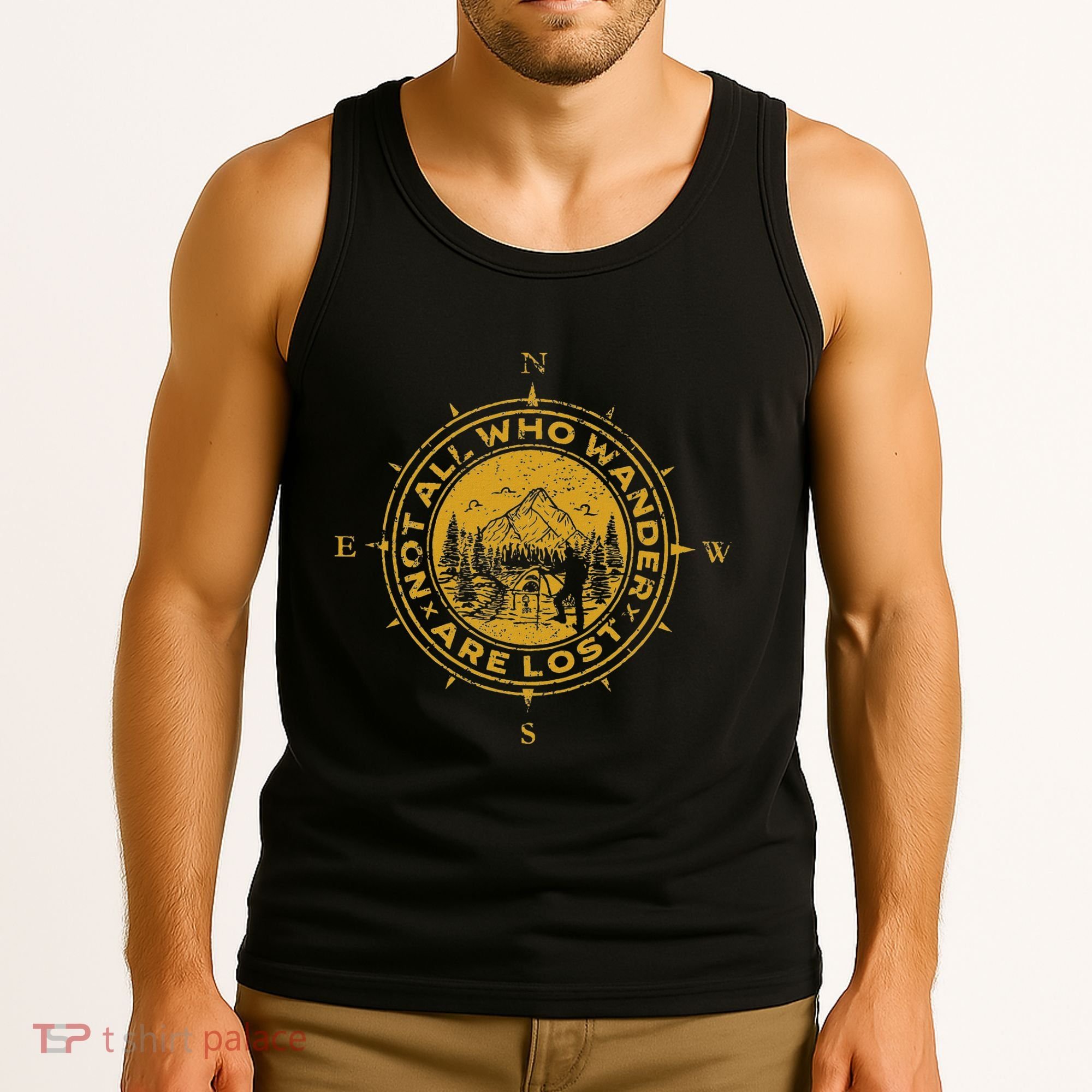 Not All Who Wander Are Lost Compass Tank Top