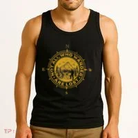 Not All Who Wander Are Lost Compass Tank Top thumb 3