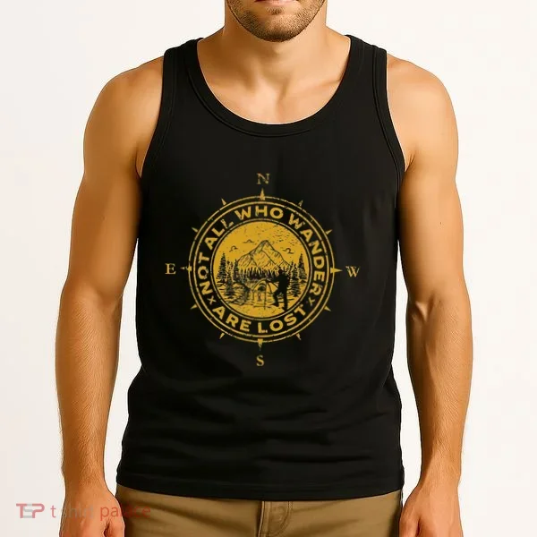 Not All Who Wander Are Lost Compass Tank Top