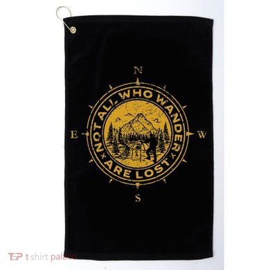 Not All Who Wander Are Lost Compass Golf Towel