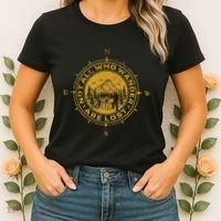 Not All Who Wander Are Lost Compass Women's T-Shirt thumb 2