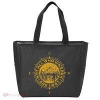 Not All Who Wander Are Lost Compass Tote Bag thumb 0