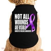 Not All Wounds Are Visible Domestic Violence Awareness Doggie Tank thumb 0