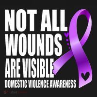 Not All Wounds Are Visible Domestic Violence Awareness Long Sleeve Shirt thumb 2