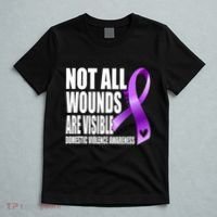 Not All Wounds Are Visible Domestic Violence Awareness T-Shirt thumb 5