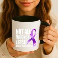 Not All Wounds Are Visible Domestic Violence Awareness Coffee Mug thumb 3