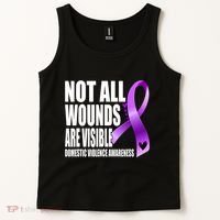 Not All Wounds Are Visible Domestic Violence Awareness Tank Top thumb 2