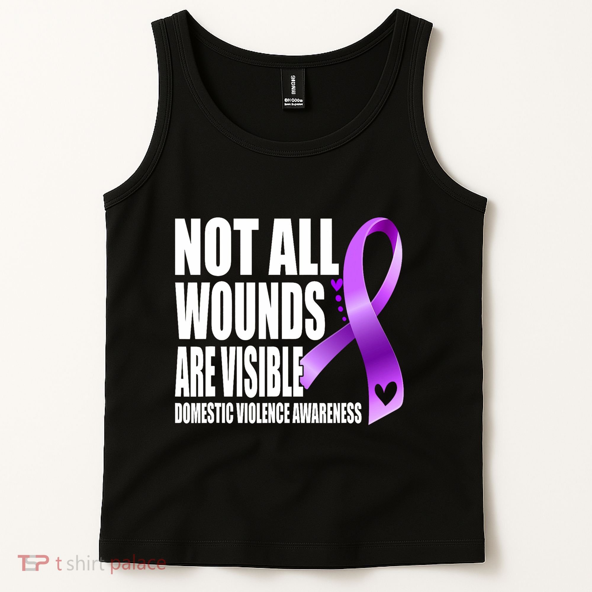 Not All Wounds Are Visible Domestic Violence Awareness Tank Top