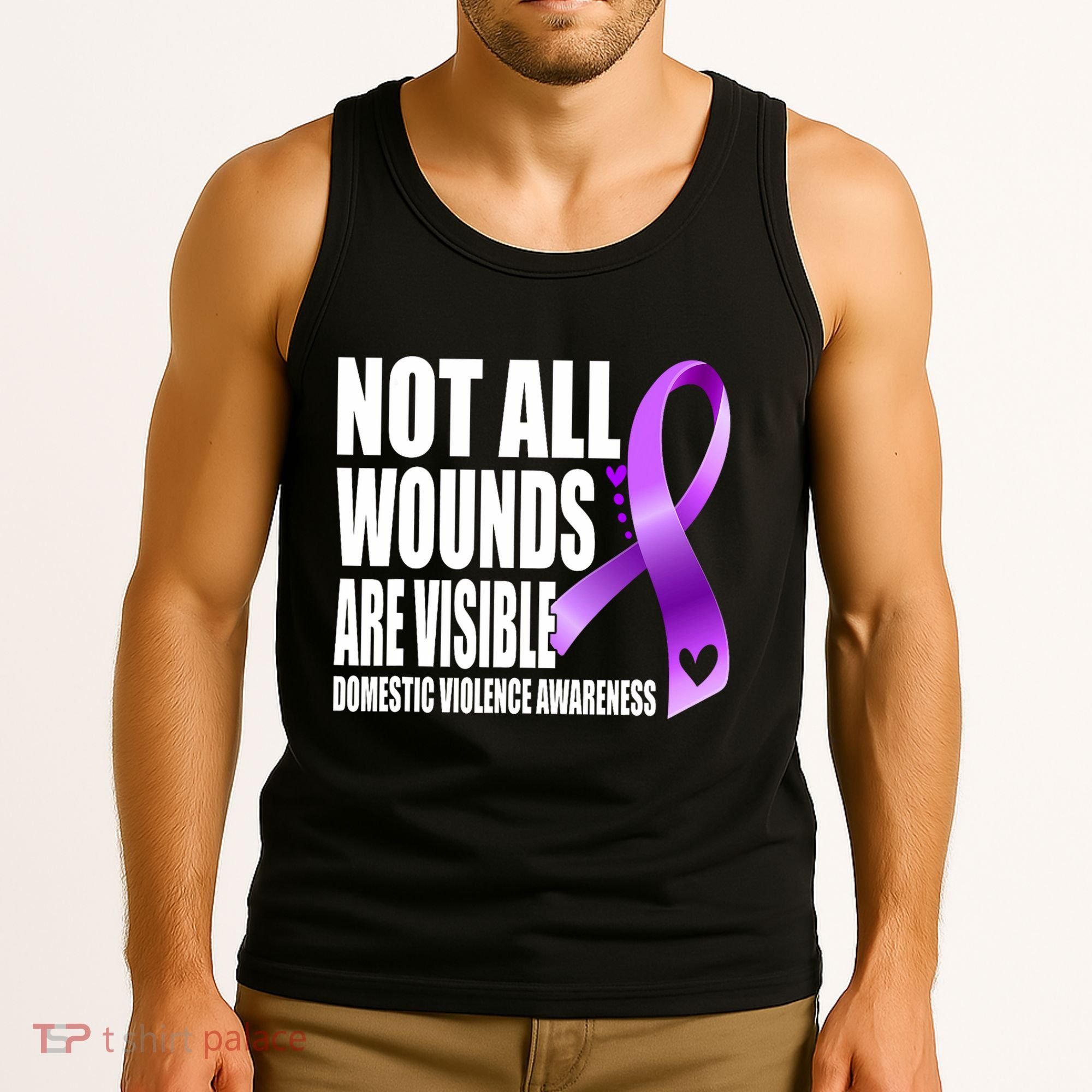 Not All Wounds Are Visible Domestic Violence Awareness Tank Top