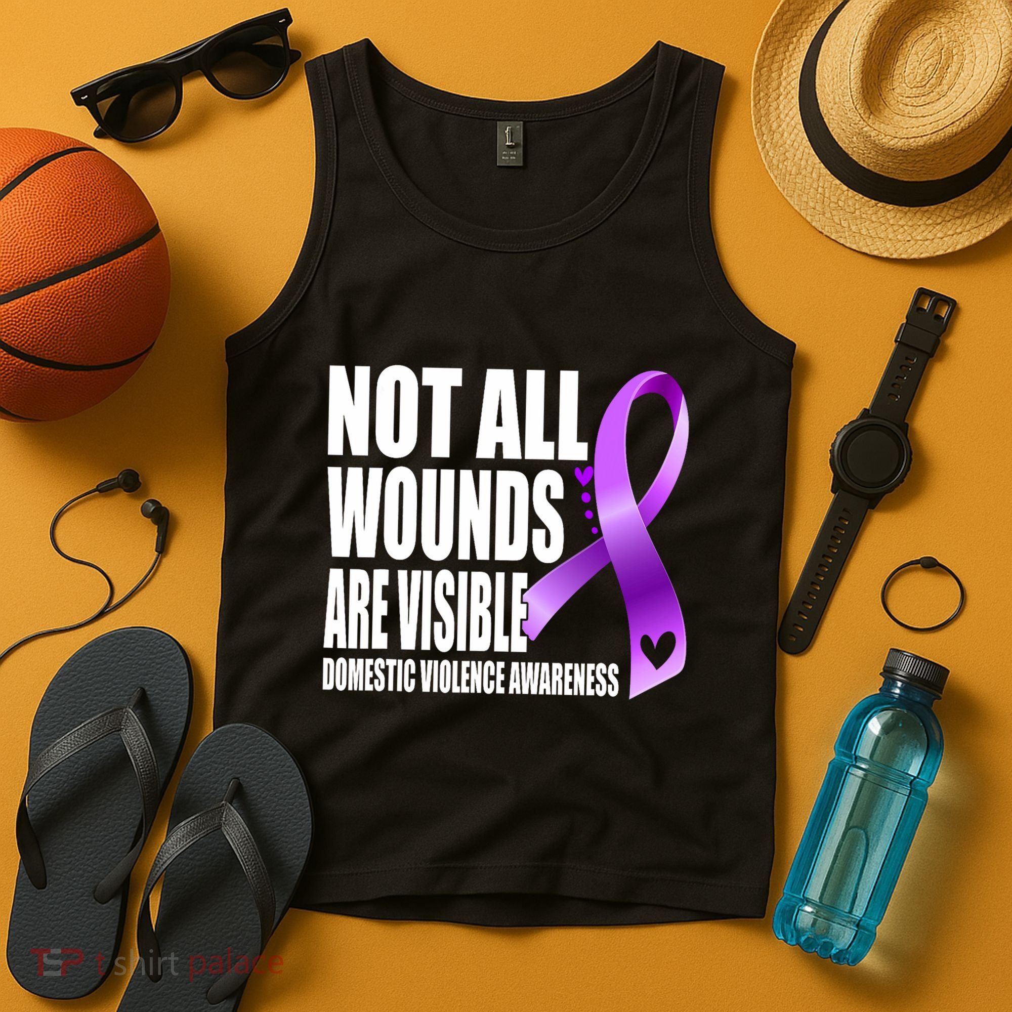 Not All Wounds Are Visible Domestic Violence Awareness Tank Top