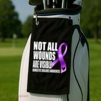 Not All Wounds Are Visible Domestic Violence Awareness Golf Towel thumb 2