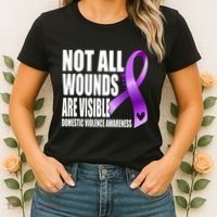 Not All Wounds Are Visible Domestic Violence Awareness Women's T-Shirt thumb 2