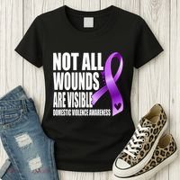 Not All Wounds Are Visible Domestic Violence Awareness Women's T-Shirt thumb 3