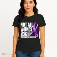 Not All Wounds Are Visible Domestic Violence Awareness Women's T-Shirt thumb 4