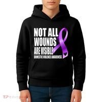 Not All Wounds Are Visible Domestic Violence Awareness Kids Hoodie thumb 4
