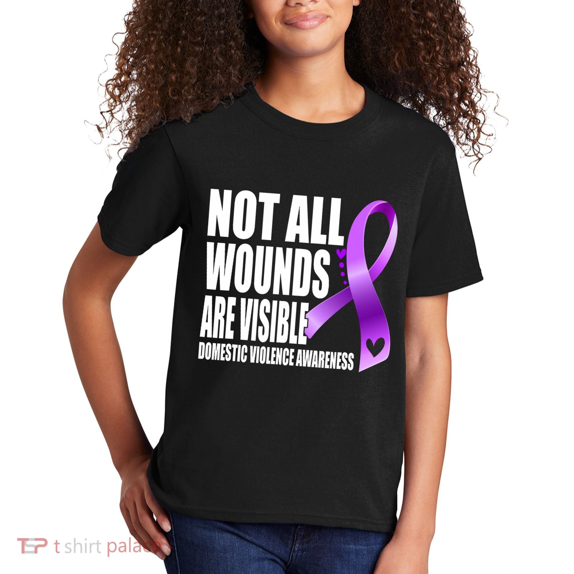 Not All Wounds Are Visible Domestic Violence Awareness Kids T-Shirt
