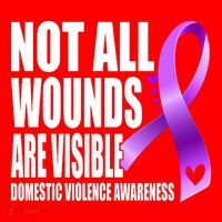 Not All Wounds Are Visible Domestic Violence Awareness Santa Hat thumb 1
