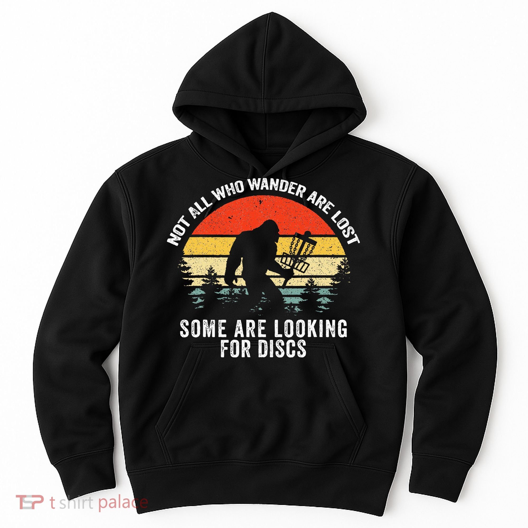 Not All Who Wander Are Lost Disc Golf Bigfoot Christmas Hoodie