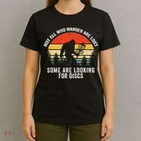Not All Who Wander Are Lost Disc Golf Bigfoot Christmas T-Shirt thumb 4
