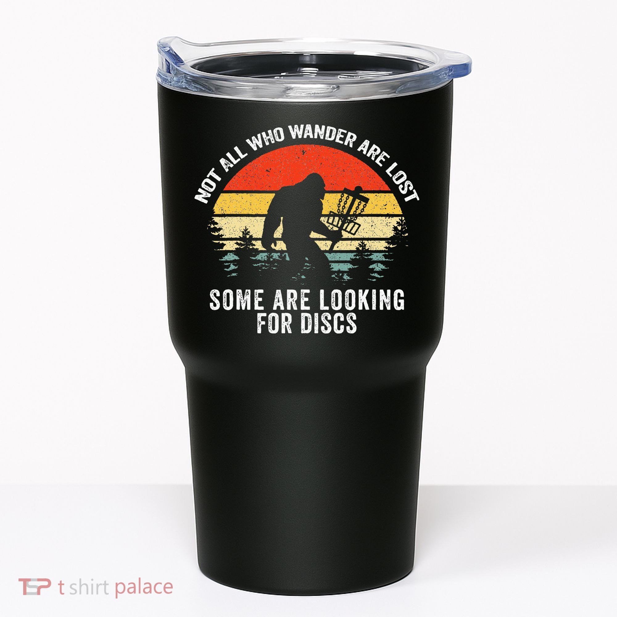 Not All Who Wander Are Lost Disc Golf Bigfoot Christmas Tumbler