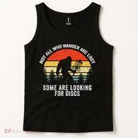 Not All Who Wander Are Lost Disc Golf Bigfoot Christmas Tank Top thumb 2