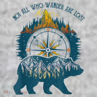 Not All Who Wander Are Lost Bear Camping Crew Happy Camper Sweatshirt thumb 2