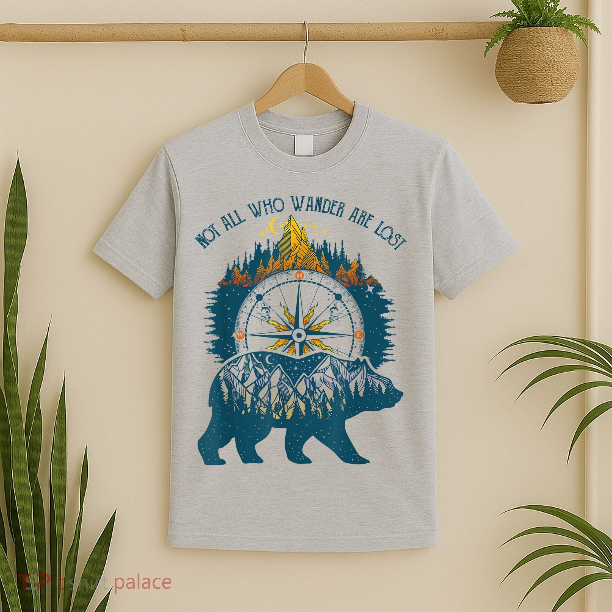 Not All Who Wander Are Lost Bear Camping Crew Happy Camper T-Shirt