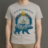 Not All Who Wander Are Lost Bear Camping Crew Happy Camper T-Shirt thumb 3