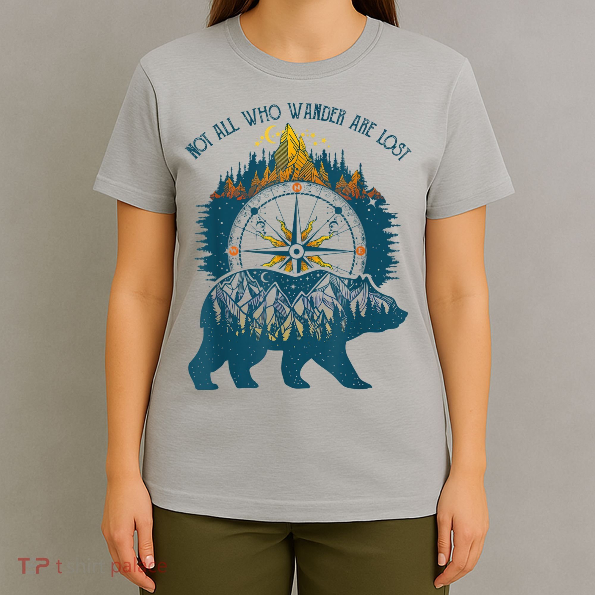 Not All Who Wander Are Lost Bear Camping Crew Happy Camper T-Shirt