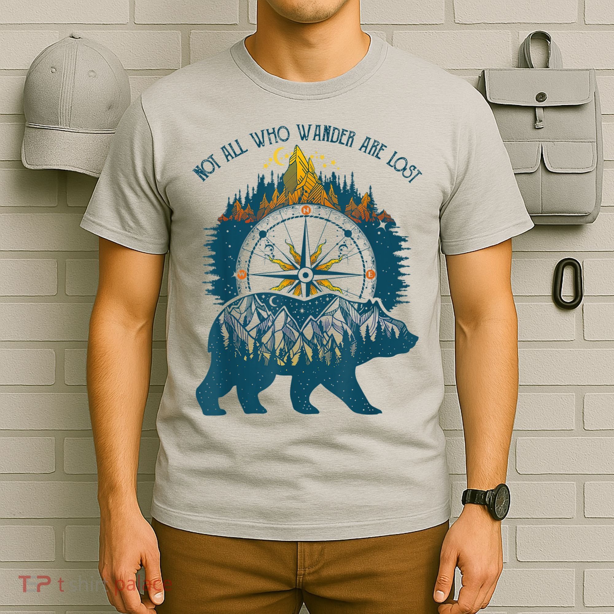 Not All Who Wander Are Lost Bear Camping Crew Happy Camper T-Shirt