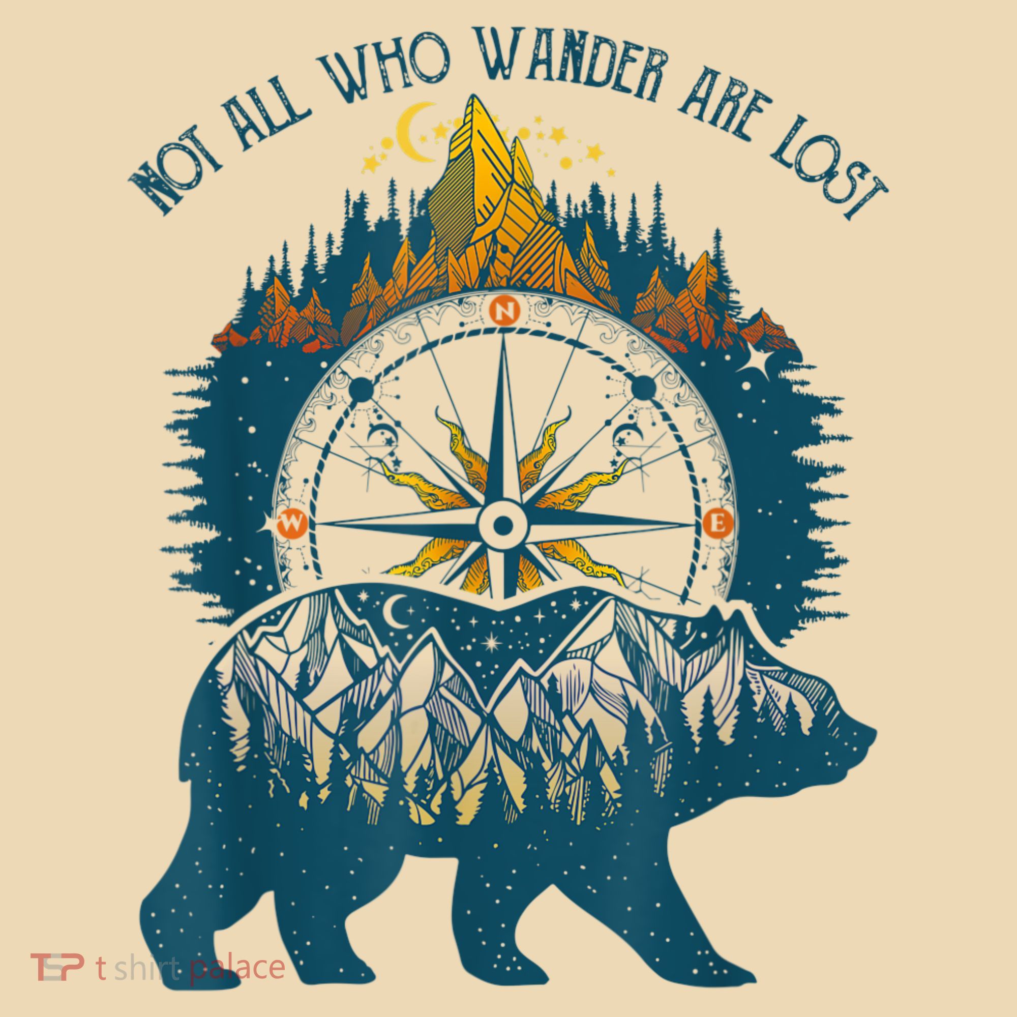 Not All Who Wander Are Lost Bear Camping Crew Happy Camper Tote Bag