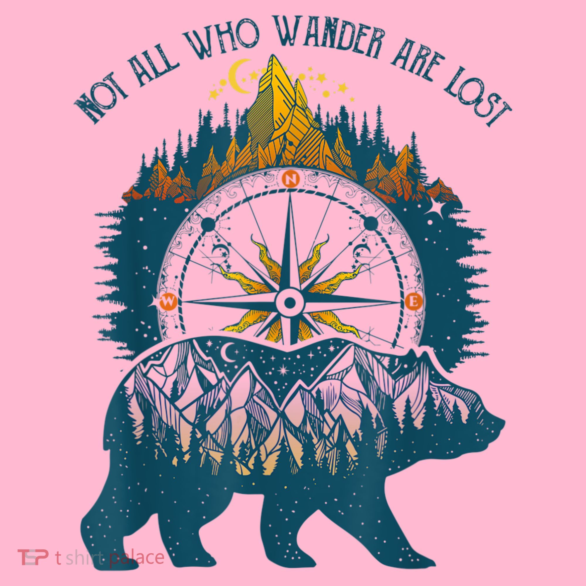 Not All Who Wander Are Lost Bear Camping Crew Happy Camper Coaster