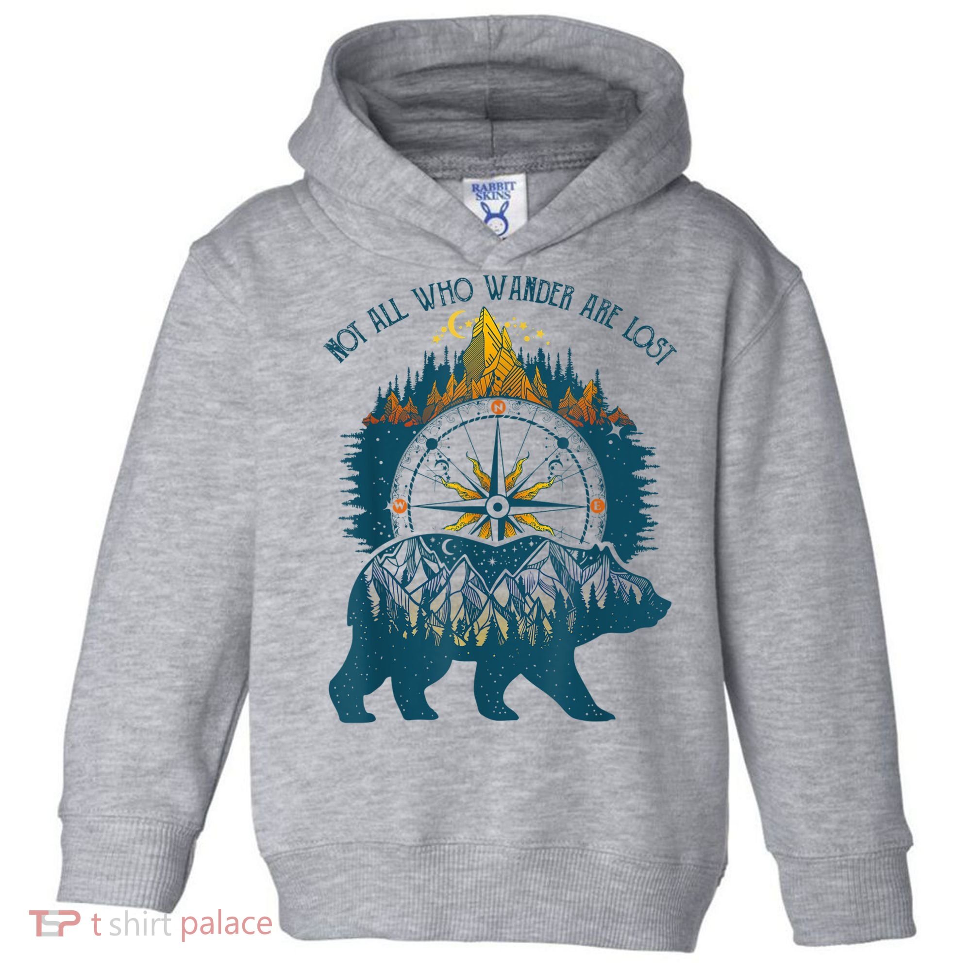 Not All Who Wander Are Lost Bear Camping Crew Happy Camper Toddler Hoodie