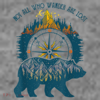 Not All Who Wander Are Lost Bear Camping Crew Happy Camper Toddler Hoodie thumb 2